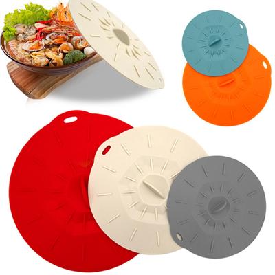 Set 5 Pezzi Coperchi in Silicone per Alimenti Antigoccia Coperture Multimisure per Ciotole Pentole Padelle Resistenti al Calore Adatti al Microonde Coperchio per Padella