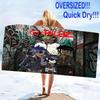 Gorillaz Print Beach Towel, Large Soft Quick Dry Towel for Beach Camping Swimming