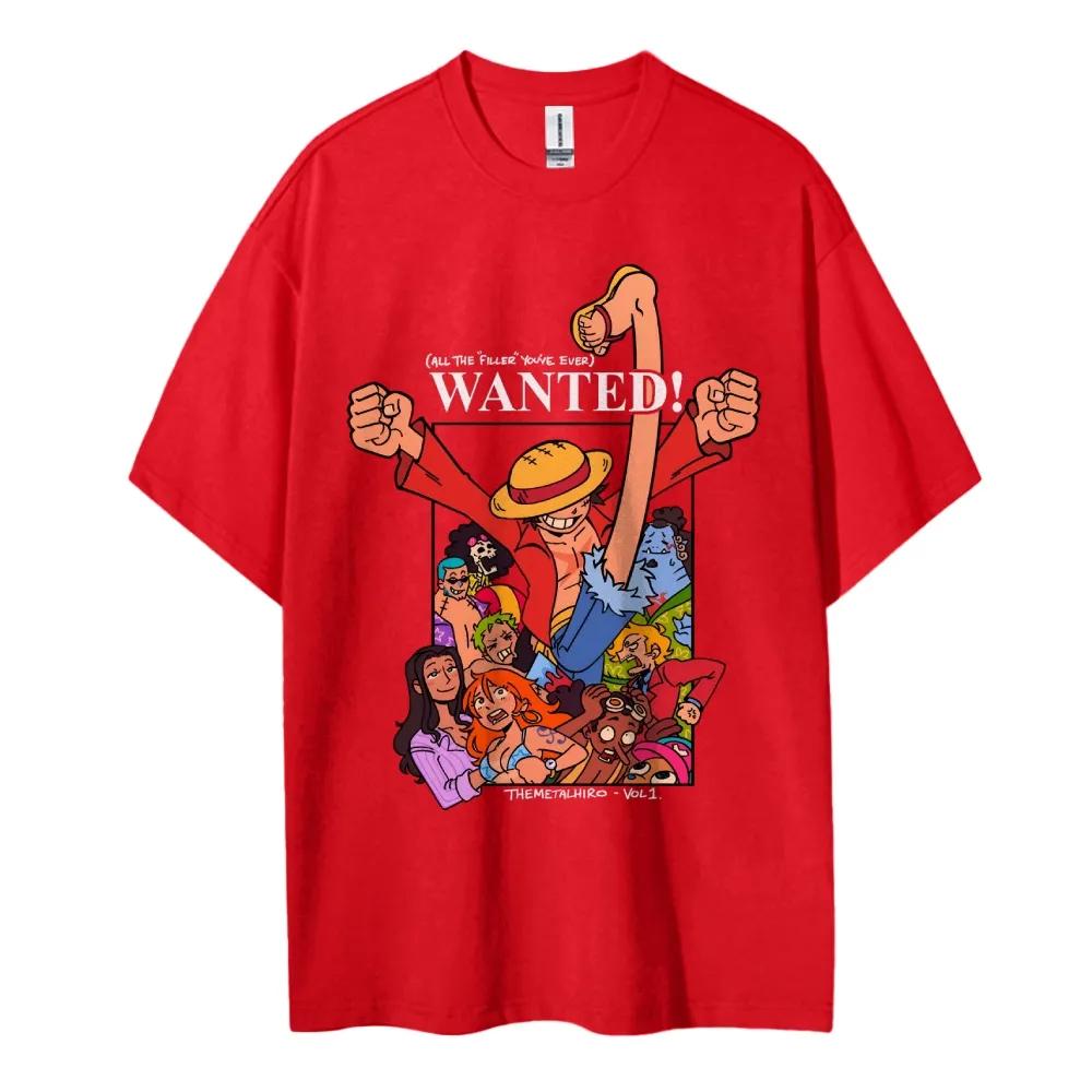 ONE PIECE Tshirt Mens Pure Cotton Casual  Round Neck Tshirt Short Sleeve Clothing Summer Sports Casual Short Sleeve Top