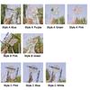 Long Handle Circular Fan Decorative Floral Pattern Silk Fan Elegant Hanfu Fan  Wedding Favors