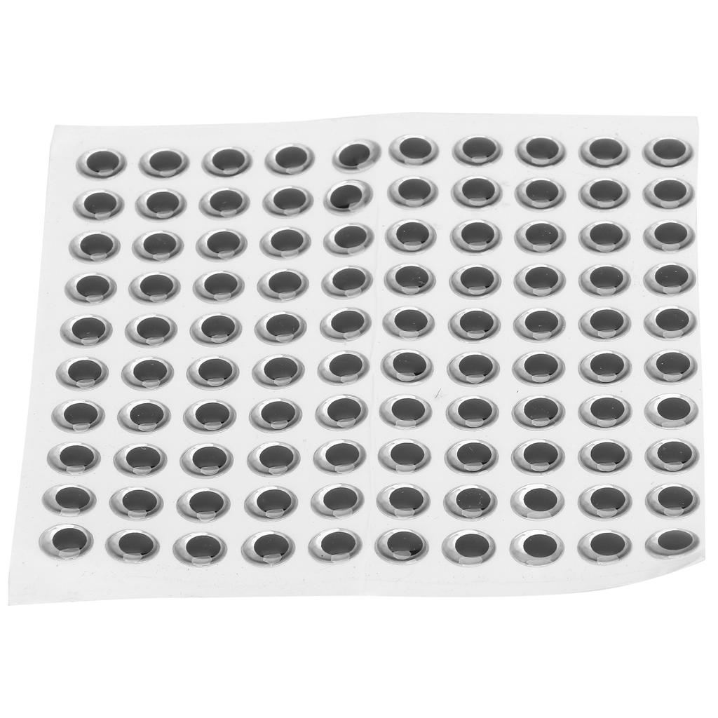 100PCS Pack Fishing Lure Eye 9mm 3D Realistic Fishing Eyes for Making Fishing BaitSilver