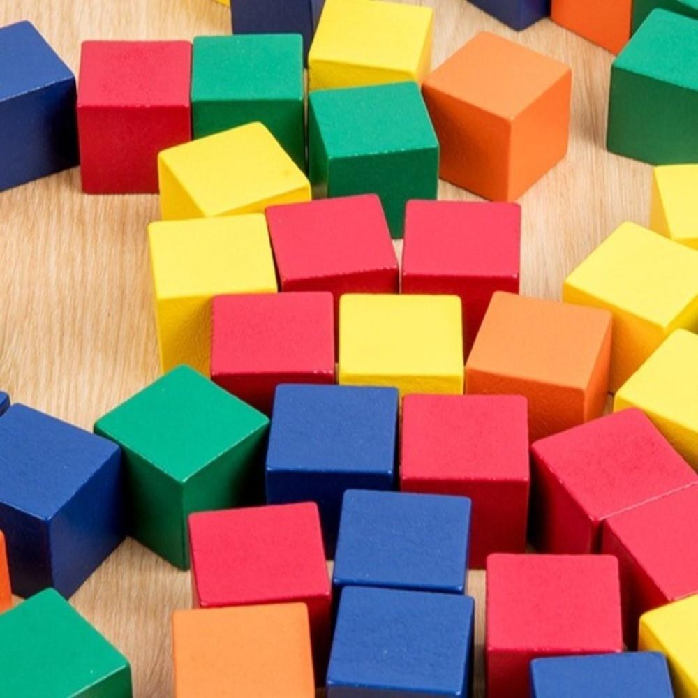 Wooden Material Cube Block Toy Portable Brain Development Toy Educational Toy  Educational Use