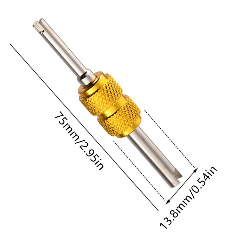 9ks R134A Automobilové jádro ventilu klimatizace + 1ks Nástroj na demontáž pro klimatizační systém Mall/Velký nástroj na jádro ventilu klimatizace