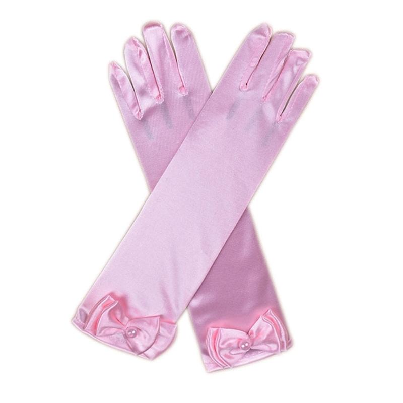 Elastic Cuffs Childrens Roleplay Mittens Insulated Cold Weather Outdoor Activity Gear Costume Accessories розовый