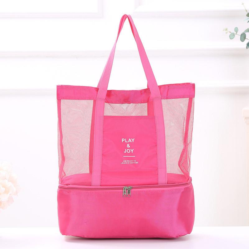 

Portable Single Shoulder Insulated Bag Doublelayer Picnic Bag Storage Outdoor червоний
