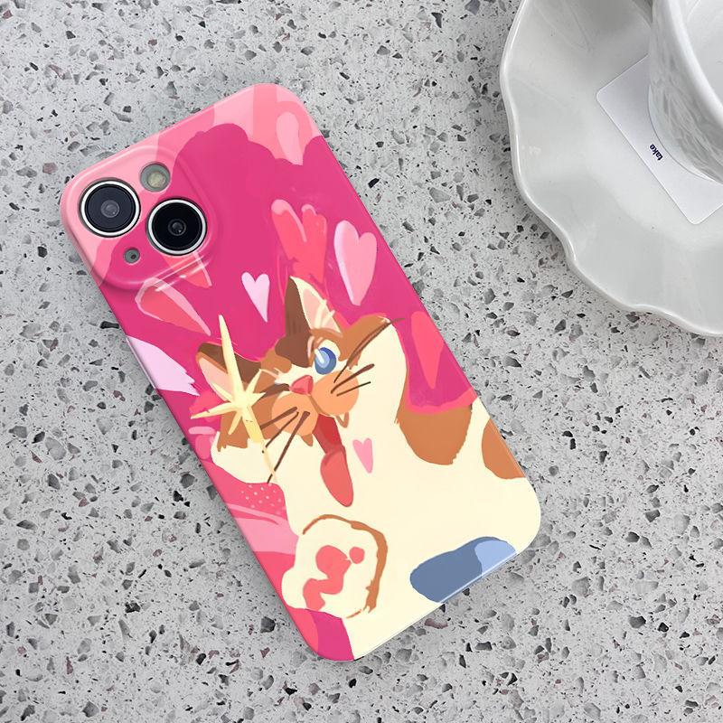 Suitable for Apple 11promax Mobile Phone Case iPhone11 Film Soft Case Naughty Graffiti Cat Mobile Phone Case