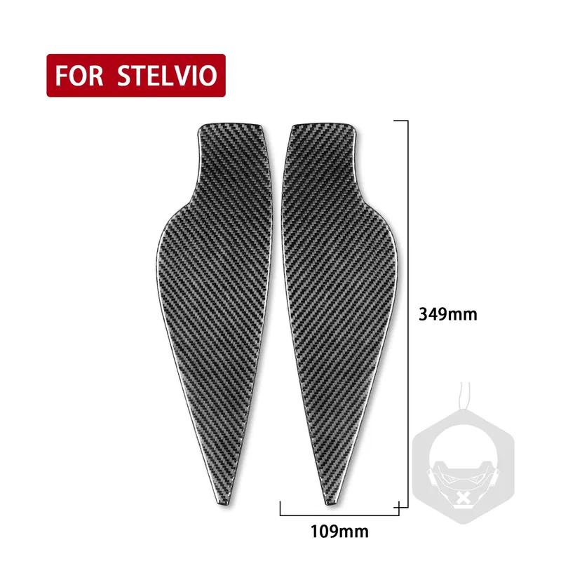 For Alfa Romeo Stelvio 2016- Carbon Fiber Dashboard Both Sides Front Slot Panel Interior Car Accessories Cover Trim Sticker
