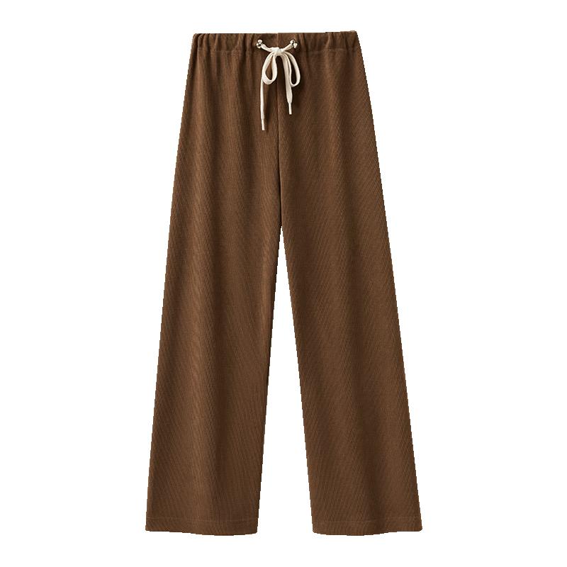 

October Crystal Women s Maternity Drawstring Wide-Leg Loose Pants M