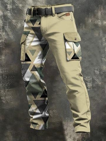 Y popular D printed men's trousers retro overalls new punk men's clothing independent