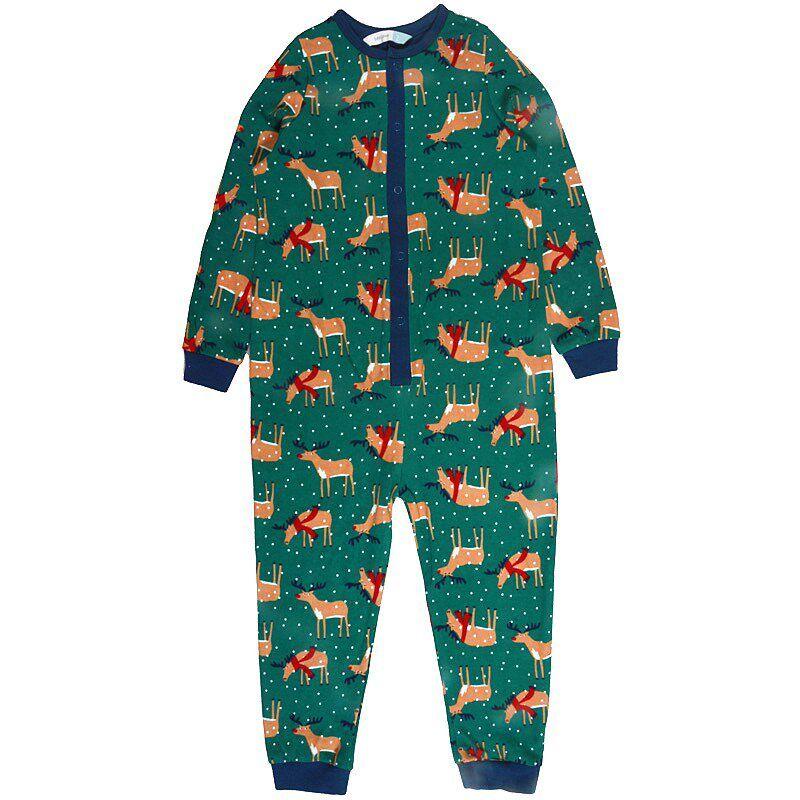 Cotton Spring and Autumn Hidden Hook Foot Uncovered One-Piece Pajamas