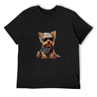 Cool Yorkshire Terriër Hond T-shirt anime figuren Koreaanse mode kleding voor heren