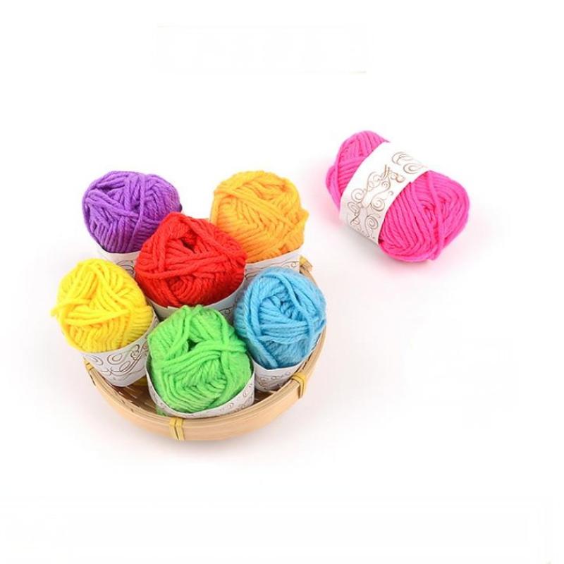 12 szt. Akrylowa Kłębek Włóczki Miękki Szydełkowanie Dzianina Nić DIY Craft Włóczka Do Ręcznie Robione Dzianiny Szydełkowania Szalik Kapelusz Lalka Dekoracje Materiały