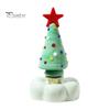 Handcrafted Holiday Table Decor Handmade Glass Christmas Tree Ornament with Star Top And Colorful Bead Details, Unique Gifts for Friends Desktop