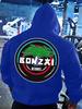 Bonzai Men's -Inspired Bonsai Tree Logo Hooded Sweatshirt - Grey Casual Pullover with Back Print, Front Pocket & Logo, Machine Was