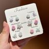 Pink Butterfly Tassel Pearl Stud Earrings Set for Women - High-End Luxury Jewelry