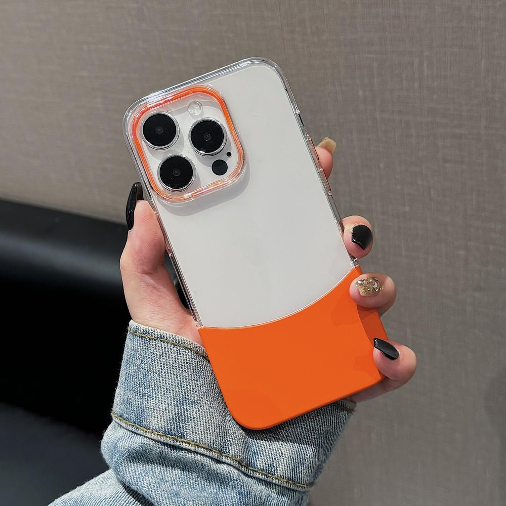 Splicing 2-in-1 is suitable for Apple 16Promax mobile phone case, ultra-thin and transparent iPhone16 all-inclusive PC case.