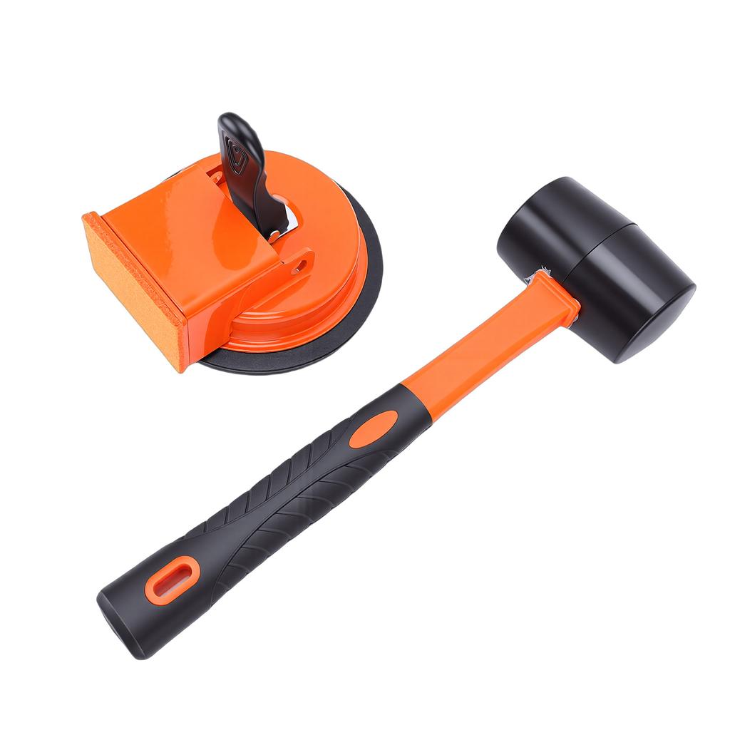 Bodenfugen-Reparaturwerkzeug Gummi-Saugnapf und Hammer Boden-Greifer-Set für Laminat-Hartholzböden