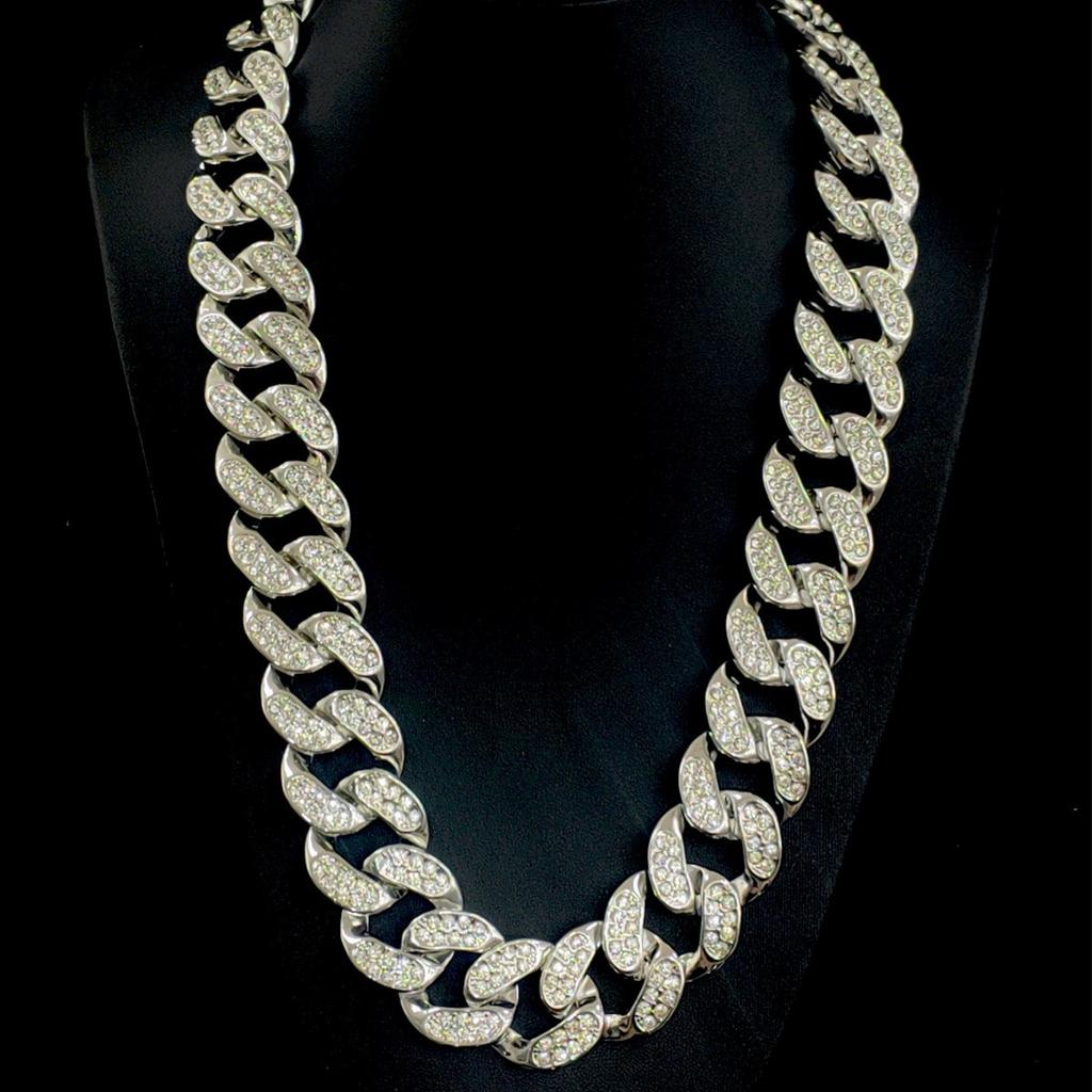 Hip Hop 30Mm Cuban Chain High-End Men'S Necklace Domineering Cuban Necklace Men