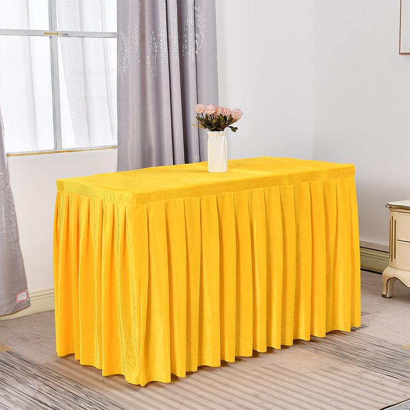 Konferenztischdecke für Hotels, rechteckige Tischdecke für Büros, Anmeldebereich, Flanelltischdecke, Tischüberzug, Tischrock