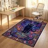 Cosmic Cat Theme Soft Crystal Velvet Rug Custom Name & Text Print Non Slip Floor Rug for Bedroom Living Room