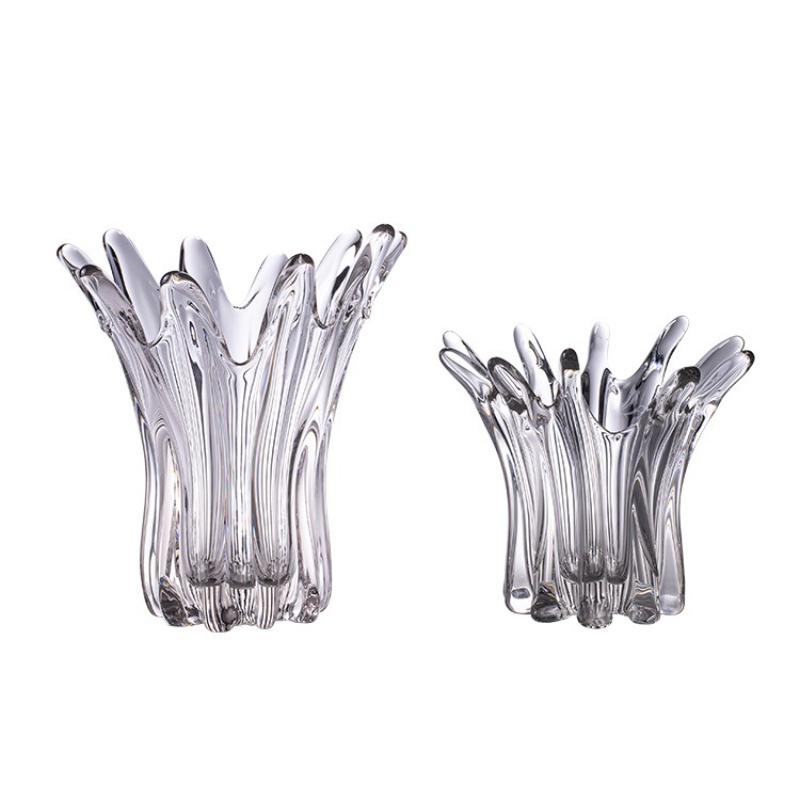 Glasvas Genomskinlig Vattenspray Kronbladsformad Blomvas Blomsterarrangemang Tillbehör Hydroponik Terrarium Blomkruka