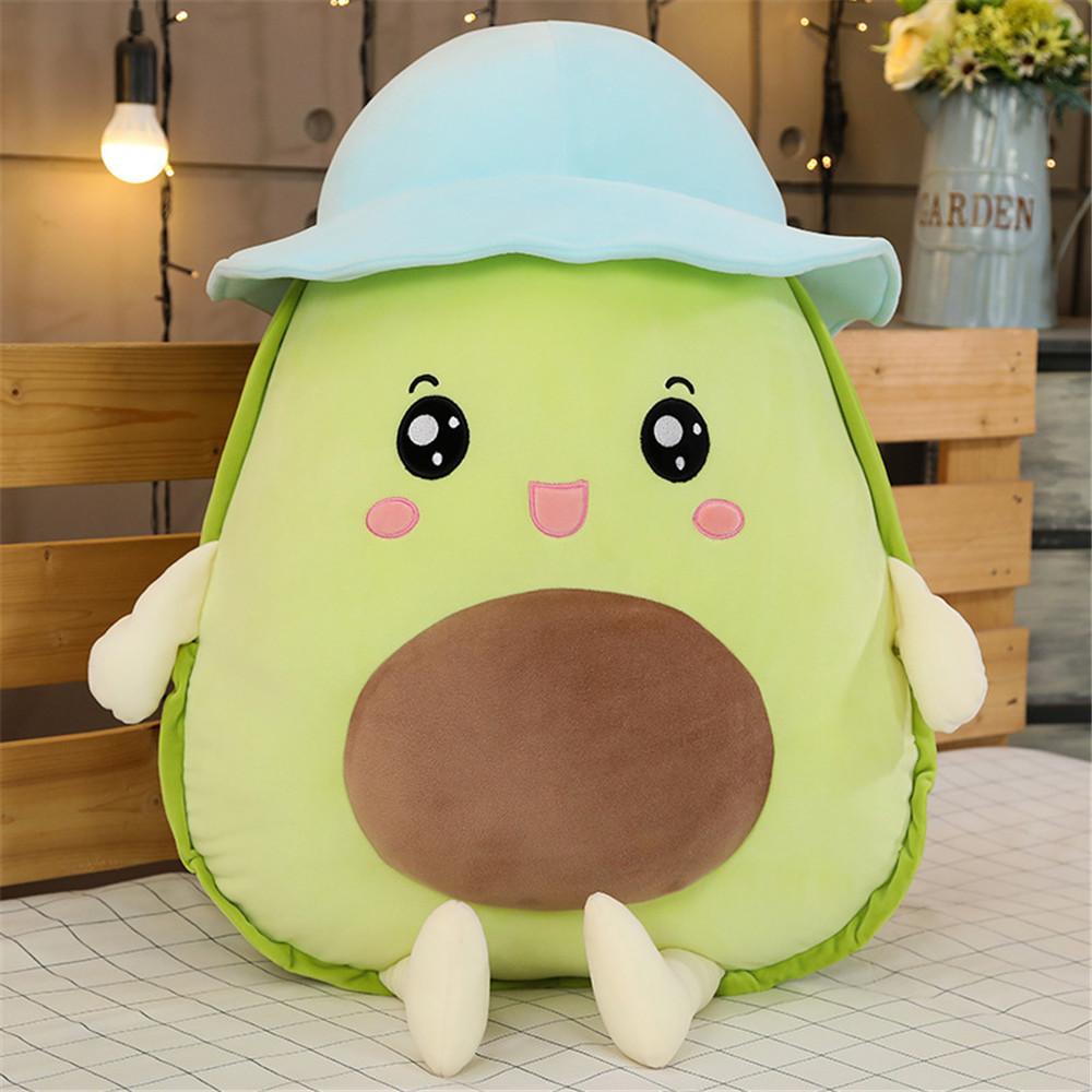 Avocado Wear Hat Plush Toy Cartoon Stuffed Doll Bedroom Decoration Kids Gift