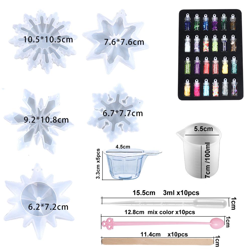 1 Set Mixed Style Epoxy Resin Molds Set Silicone Mold UV Casting Tools Materials Resin Casting Molds for DIY UV Epoxy Kits