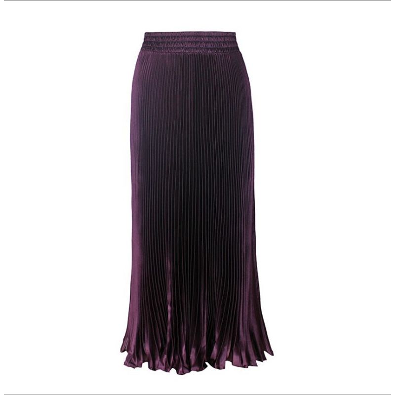 Solid Color Elastic Waist Bag Hip Skirt Pure Color Elastic Waist