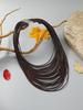 Ethnicinspired Multistrand Leather Pendant Choker For Womens Fashion