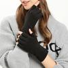 Cycling Workout Anti-UV Velvet Fingerless Gloves Half Finger Gloves Women Mittens