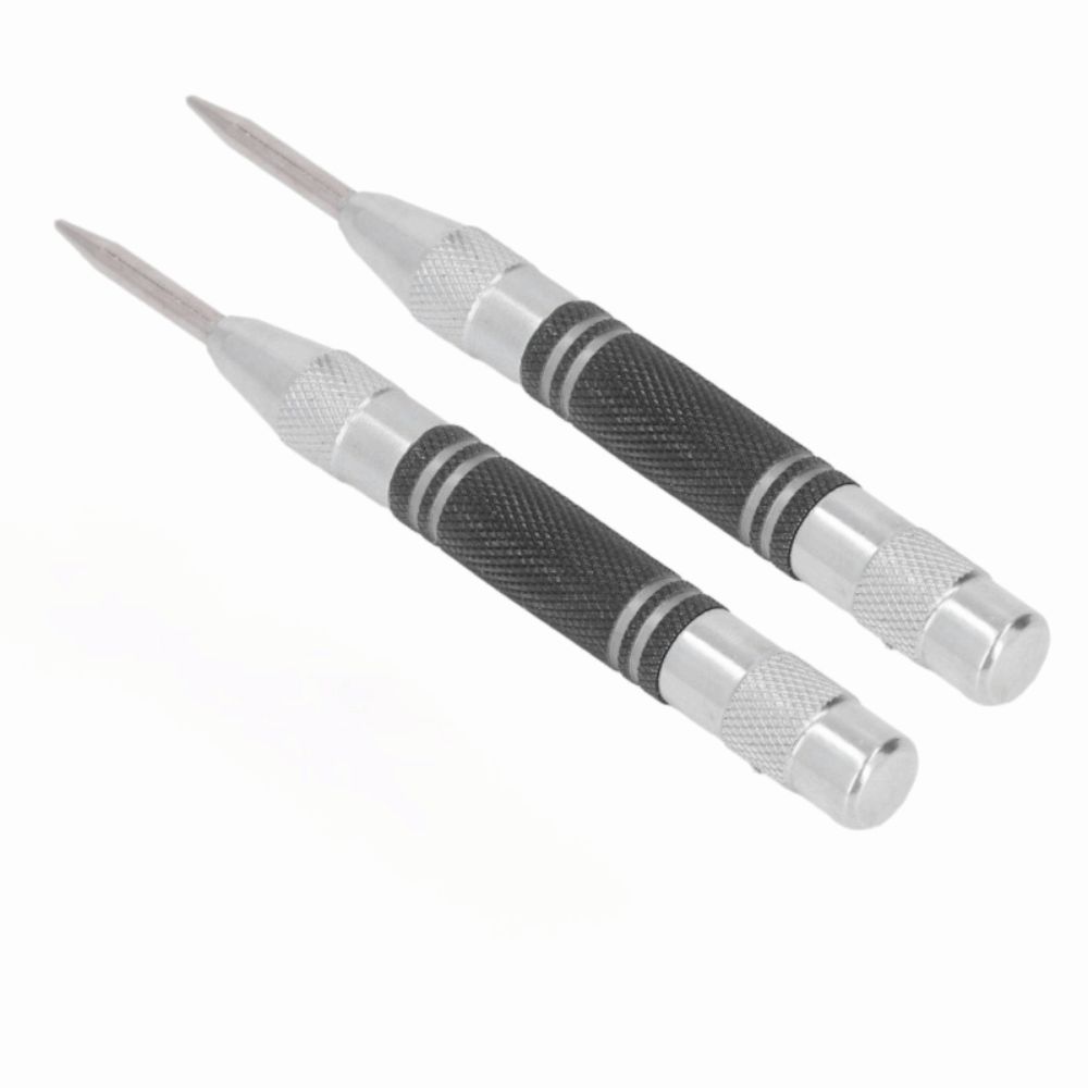 2PCS High Speed Steel Center Hole Punch Spring Loaded Center Punch Metal Marking
