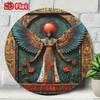 2D Flat Aluminum Wall Art Egyptian Sun God Ra Hieroglyphic Design