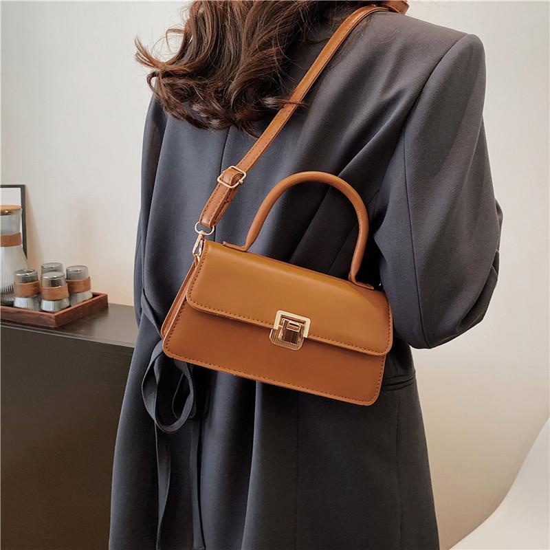 Fashionable Pu Leather Small Square Shoulder Bag For Women Trendy And Retro