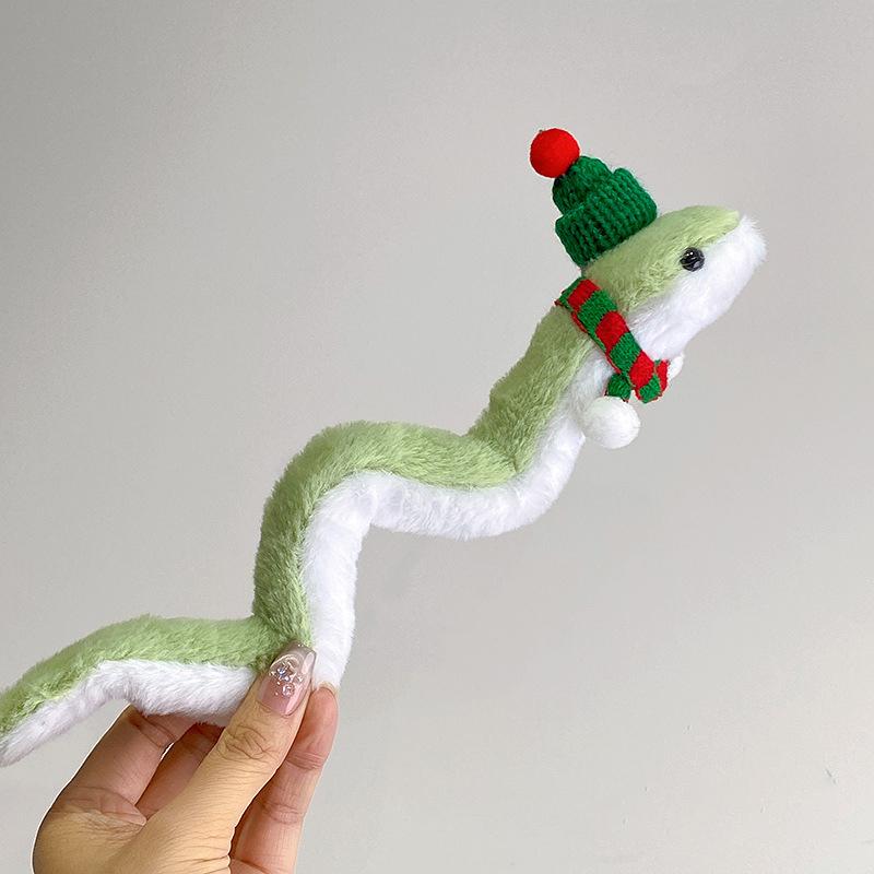 Year of the Snake New Plush Stuffed Toys Swingable Small Snake Plush Toys Creative Funny Cute Mascot Plush Snake Kids Gifts