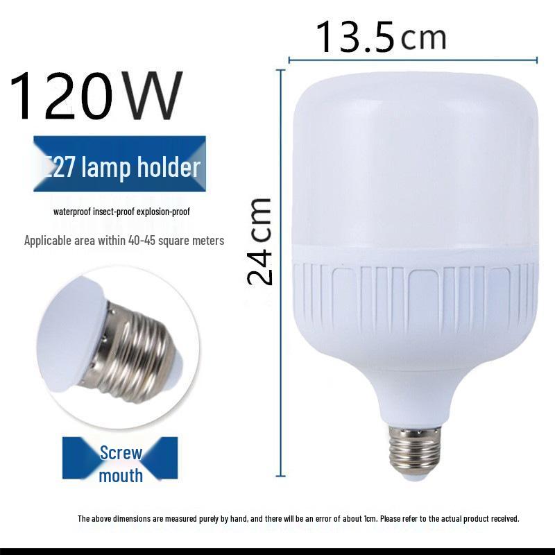 Super Bright T LED Bulb for Home - Energy-Saving, White Light, E27 Screw, B22 Bayonet