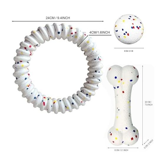 Dog Toy Dog Ball Dog Frisbee Board Popular Dog Toy Rugby Durable Chew Sturdy Ball Hoop Large Dog Frisbee Bone Shaped Puller Rubber ETPU