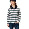 Fashion Striped POLO Shirt Long Sleeve 2025 Autumn Retro Pullover Top Women