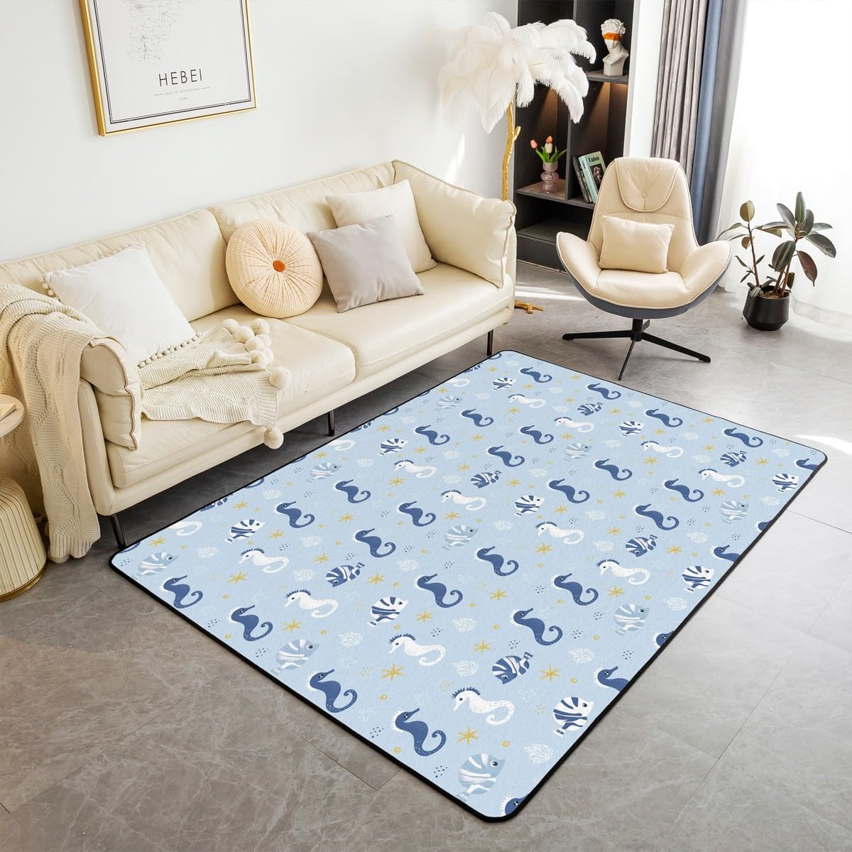 

Erosebridal Kawaii 3D Dogs Area Rug 4 11 x 3 3 , Cute Puppy Pet Carpet for Kids Girls Child, Doggy Footprint Non Slip Indoor Floor Mat for 160cm x 200cm