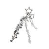 Stylish Star Tassels Bowknot Beaded Keychain Hanging Key Ring Handmade Phone Chain Accessories for Women and Teens