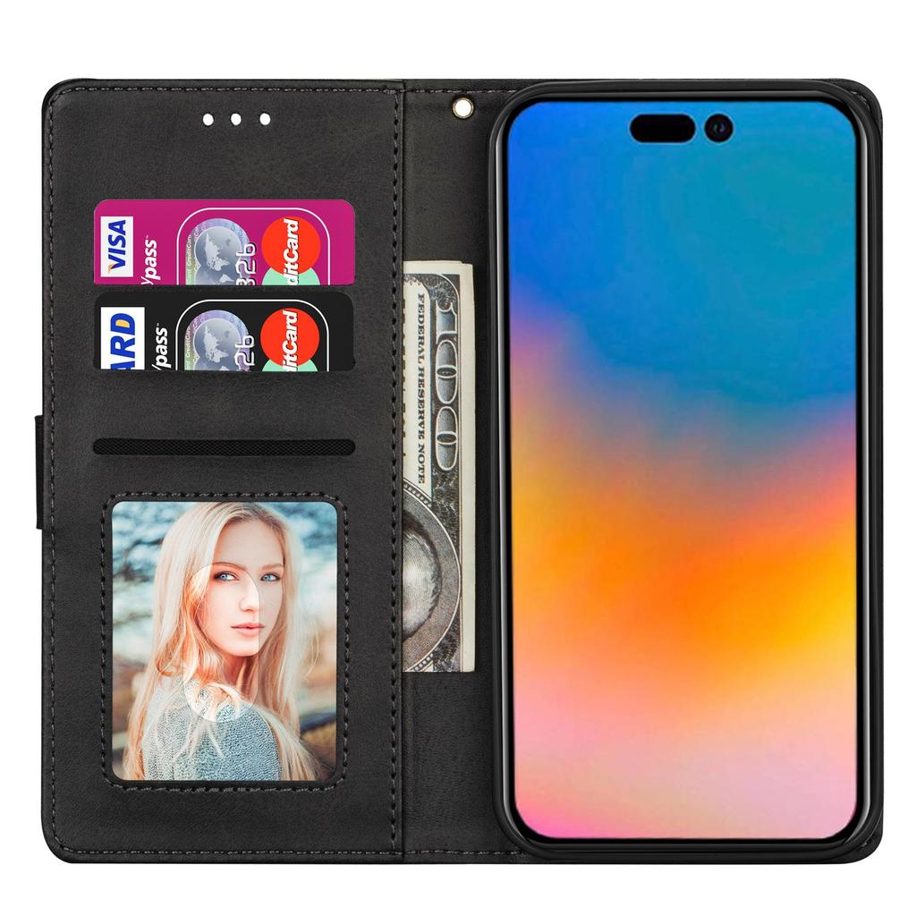 IPhone 14/13/12/11 Składane Etui Skórzane z Zamkiem Błyskawicznym i Magnetycznym Zapięciem