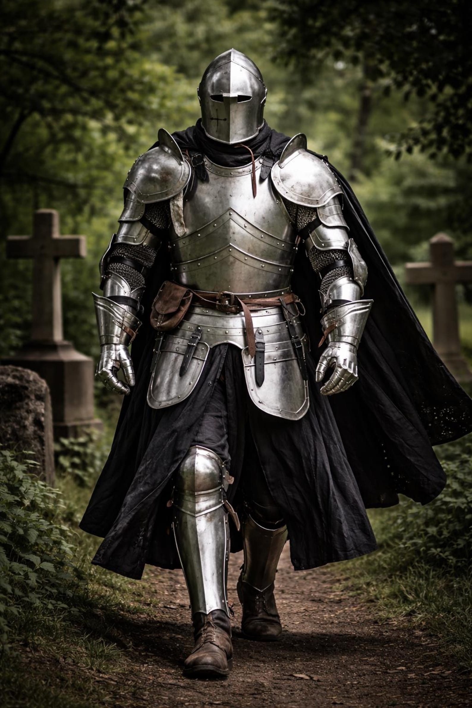 Full Body Gothic Knight Armor Set Medieval Steel Warrior Suit LARP Cosplay Costume
