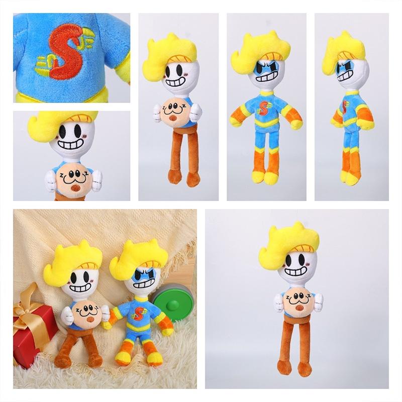 Peluche Supereroe Bryson And Ham Giocattolo di Peluche con Opzioni di Colore Marrone e Blu
