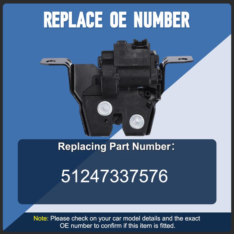 Heckklappe Kofferraumdeckel Kofferraumschloss Stellmotor Verriegelung für BMW Mini Cooper 2014 2015 2016 2017 2018     51247337576