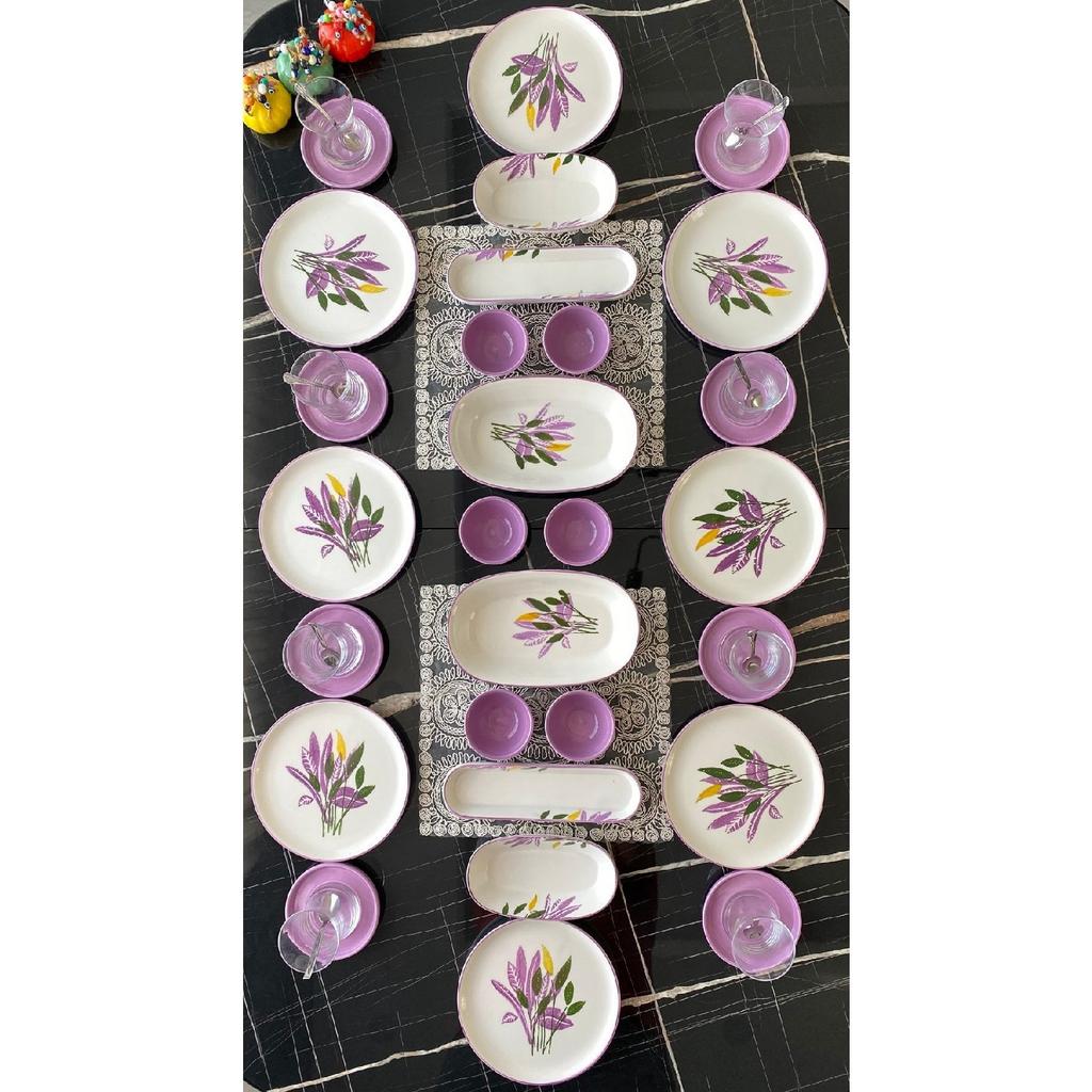 Lila 28 Piece Breakfast Set For 8 People