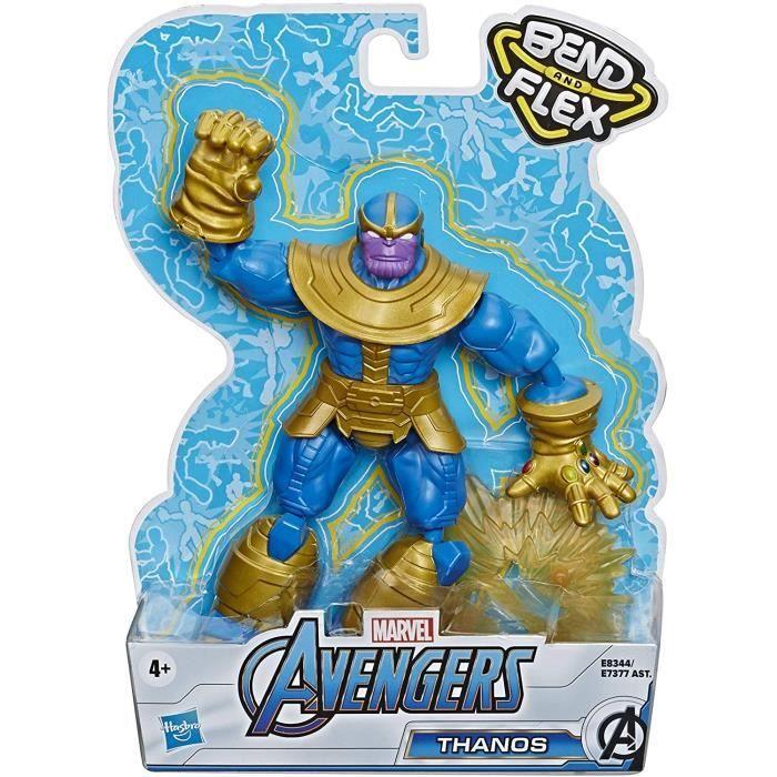 Figurine flexible thanos de 15 cm - avengers bend &amp; flex - pour enfants à partir de 4 ans