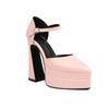 Buty Damskie na Co Dzień Super Wysoki Obcas Gruba Podeszwa Szpiczaste Grube Nowe Wodoodporny Blat Europejskie i Amerykańskie Duży Rozmiar Szpilki Modne Czarne