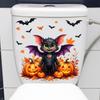 Halloween Toilet Decals Cute In Suit Cartoon Bat