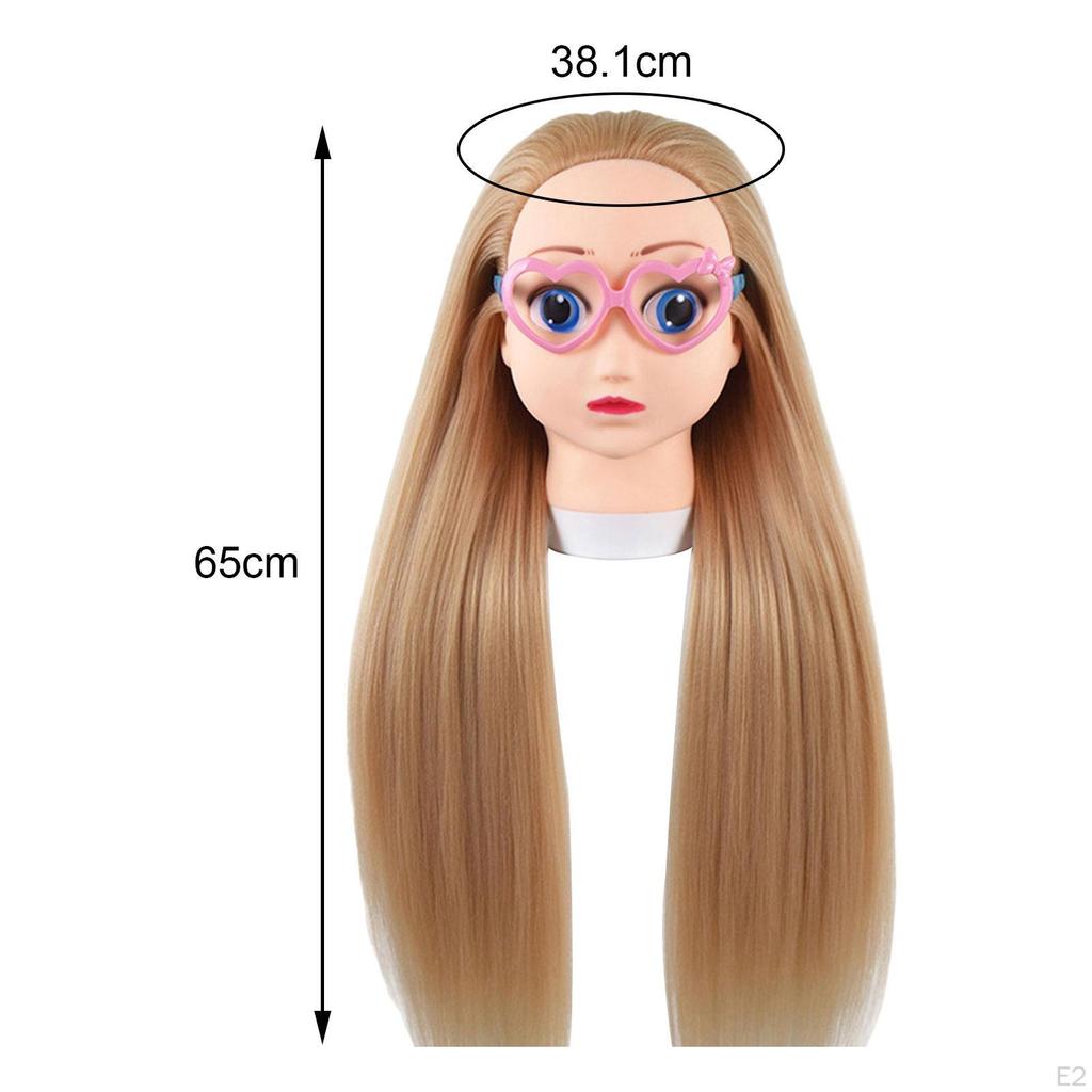 Doll Head Model with Desktop Stand Kids Styling Practice Training Manikin
