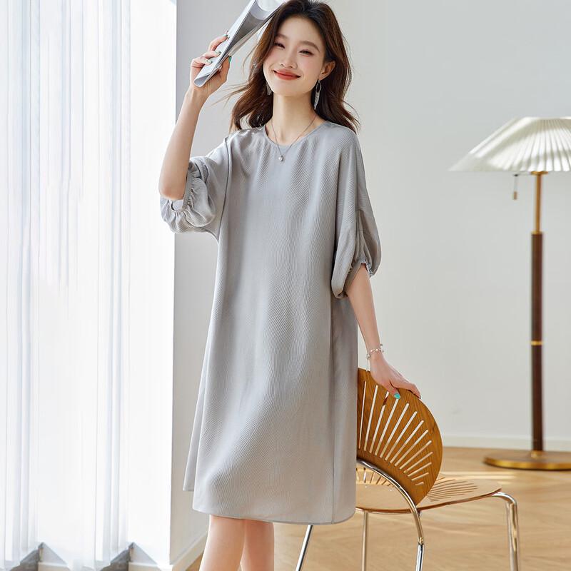 

Женское макси-платье Srcr из шелка-тусса с рукавами-фонариками 2XL