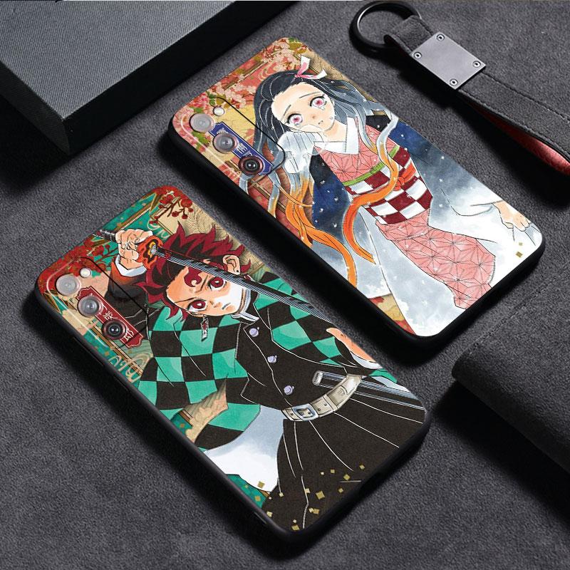 Husa pentru Samsung Galaxy S22 Ultra S20 FE S21 Plus S10 Lite S10e S9 S8 S7 Husa de telefon din silicon Funda moale Demon Slayer Art Fundas